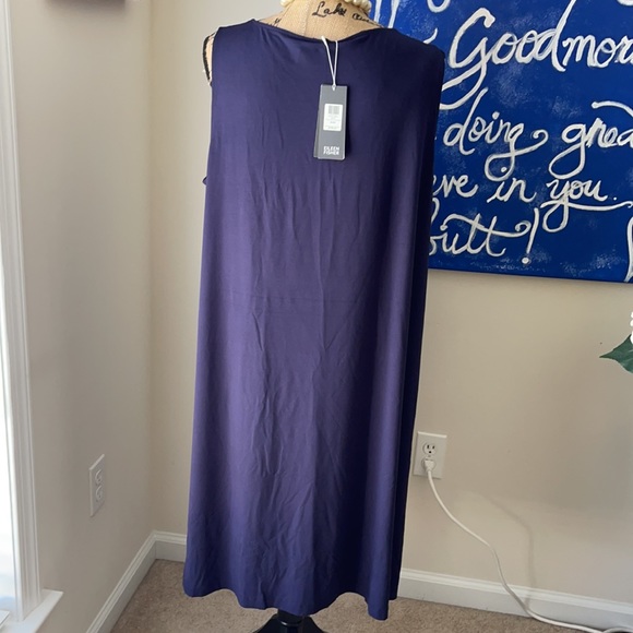 NWT ❤️Eileen Fisher❤️ Ballet sleeveless shift dress - navy size XL - Picture 5 of 14